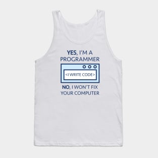 I Write Code Tank Top